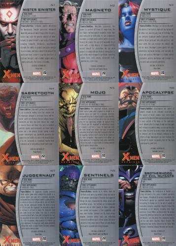 X-Men Archives Nemesis Chase Card Set N1 thru N9   - TvMovieCards.com