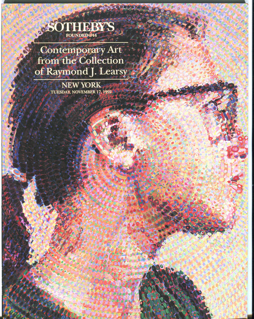Sothebys Auction Catalog Nov 17 1992 Contemporary Art Raymond J Learsy   - TvMovieCards.com