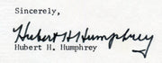 Original Signature Letter Vice President Hubert Humphrey December 16   - TvMovieCards.com