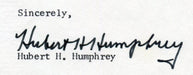 Original Signature Letter Vice President Hubert Humphrey December 16   - TvMovieCards.com