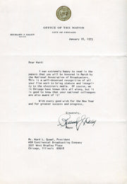 Original Signature Letter Chicago Mayor Richard J. Daley January 18,   - TvMovieCards.com