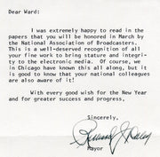 Original Signature Letter Chicago Mayor Richard J. Daley January 18,   - TvMovieCards.com