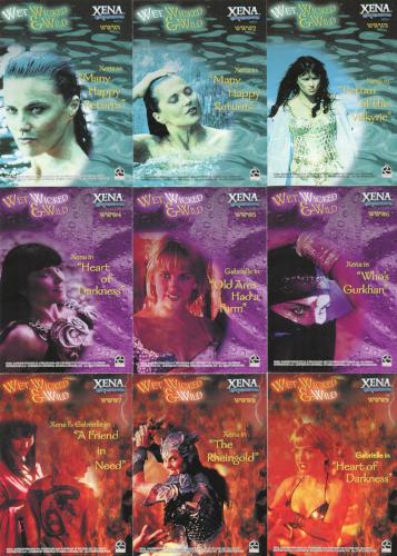 Xena Season Six Wet, Wicked & Wild Chase Card Set WWW1 - WWW9 Rittenhouse 2001 - TvMovieCards.com