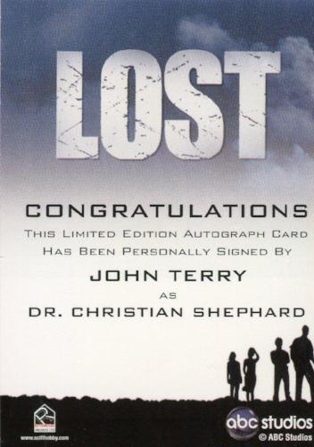 Lost Seasons 1-5 John Terry as Dr. Christian Shephard Autograph Card   - TvMovieCards.com