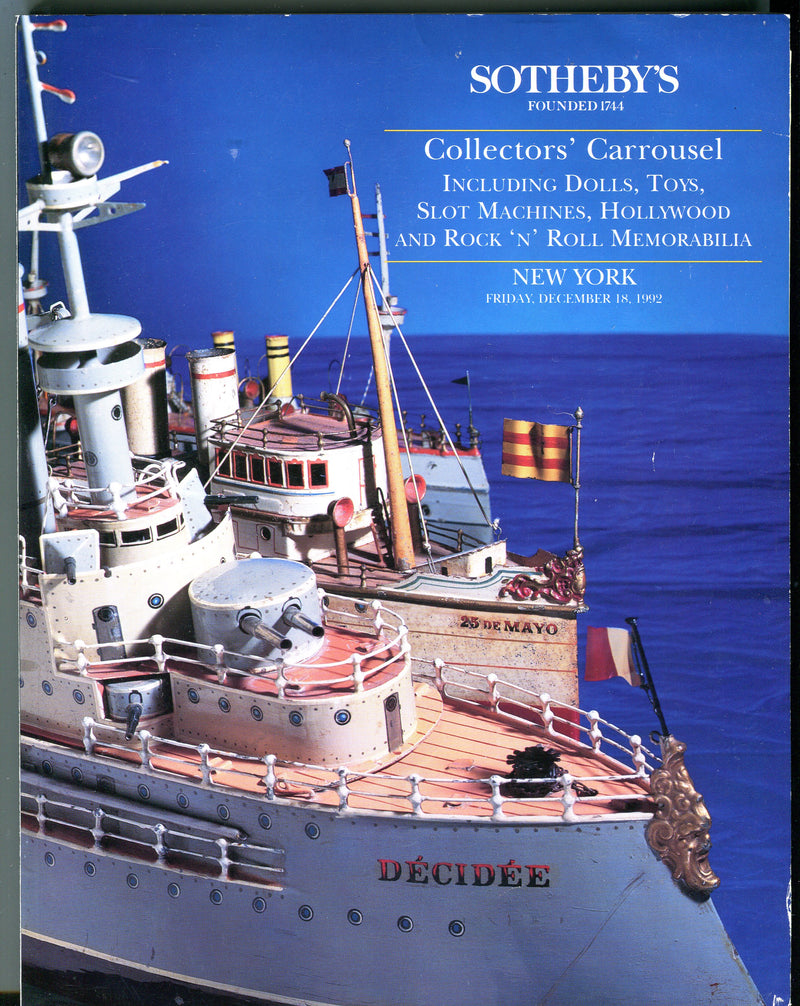 Sothebys Auction Catalog Dec 19 1992 Disney Animation Art Collectors Carrousel   - TvMovieCards.com