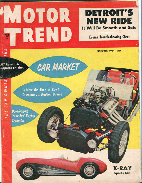 October 1954 Motor Trend Car Magazine - X-Ray Sports Car   - TvMovieCards.com