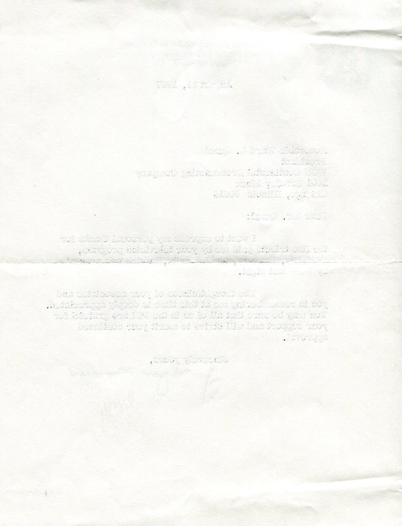 Original Signature Letter J. Edgar Hoover FBI Director August 21, 19   - TvMovieCards.com