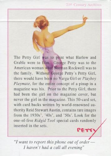 Petty Girl Pin-Ups Series One Factory Card Set 50 Cards   - TvMovieCards.com