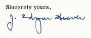 Original Signature Letter J. Edgar Hoover FBI Director December 23,   - TvMovieCards.com