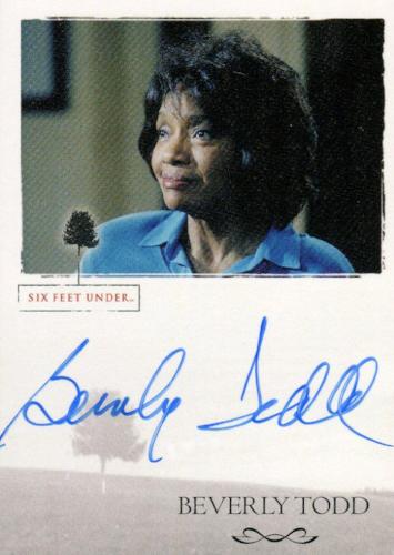 Six Feet Under Seasons 1 & 2 Beverly Todd as Lucille Charles Autograph Card   - TvMovieCards.com