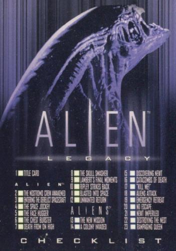 Alien Legacy Movie Base Card Set 90 Cards Inkworks 1998 - TvMovieCards.com