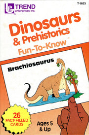 Dinosaurs & Prehistorics Fun-To-Know Boxed Card Set 27 Flashcards Trend Ent.   - TvMovieCards.com
