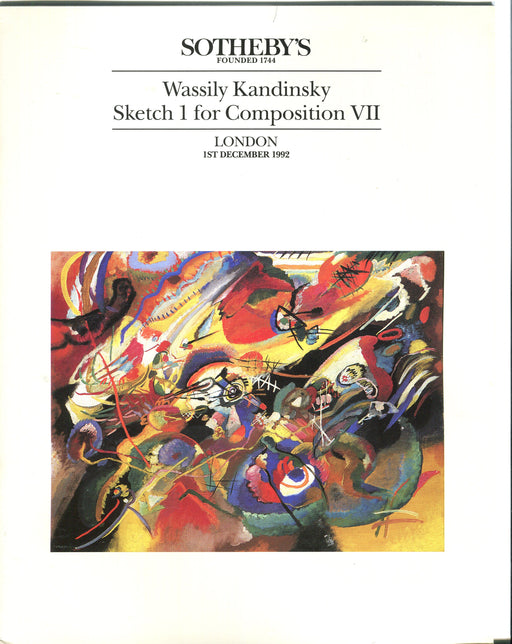 Sothebys Auction Catalog Dec 1 1992 Wassily Kandinsky Sketch 1 Composition VII   - TvMovieCards.com
