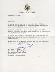 Original Signature Letter Former President Gerald Ford February 23,   - TvMovieCards.com