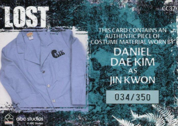 Lost Relics Daniel Dae Kim as Jin Kwon Relic Costume Card CC32 #034/350   - TvMovieCards.com
