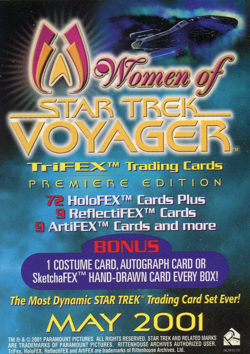 Star Trek Women of Voyager Seven of Nine HoloFex Promo Card   - TvMovieCards.com