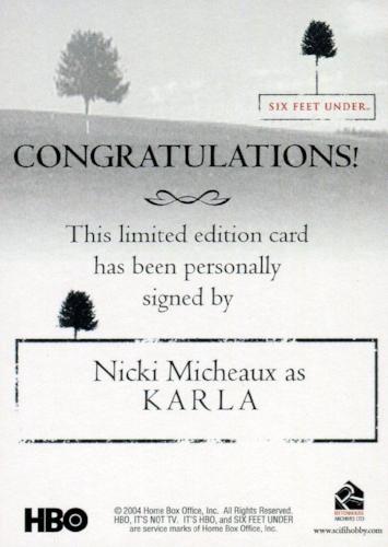 Six Feet Under Seasons 1 & 2 Nicki Micheaux as Karla Autograph Card   - TvMovieCards.com