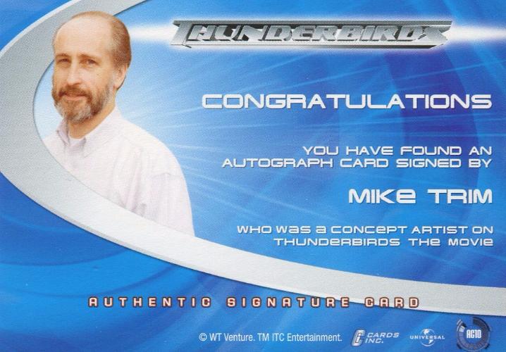 Thunderbirds Are Go! Movie Mike Trim Autograph Card AC10   - TvMovieCards.com