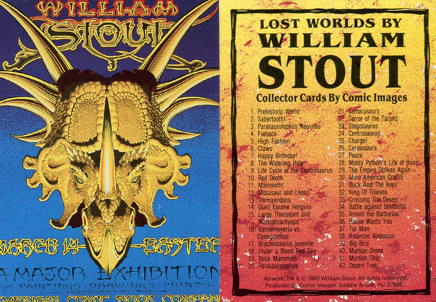 Lost Worlds William Stout Base Card Set 90 Cards Comic Images 1993
