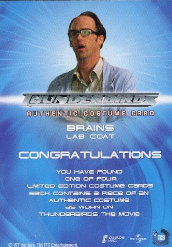 Thunderbirds Are Go! Movie Brains Lab Coat Costume Card TC3   - TvMovieCards.com