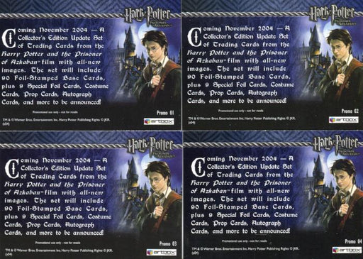 Harry Potter and the Prisoner of Azkaban Update Blue Foil Promo Card Set 4 Cards   - TvMovieCards.com