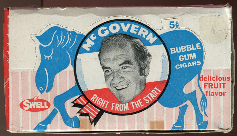 Presidential Candidate George McGovern Bubble Gum Cigars Vintage Box Swell 1968   - TvMovieCards.com