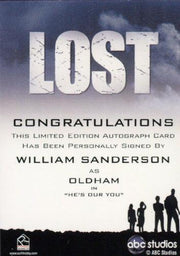 Lost Seasons 1-5 William Sanderson as Oldham Autograph Card   - TvMovieCards.com