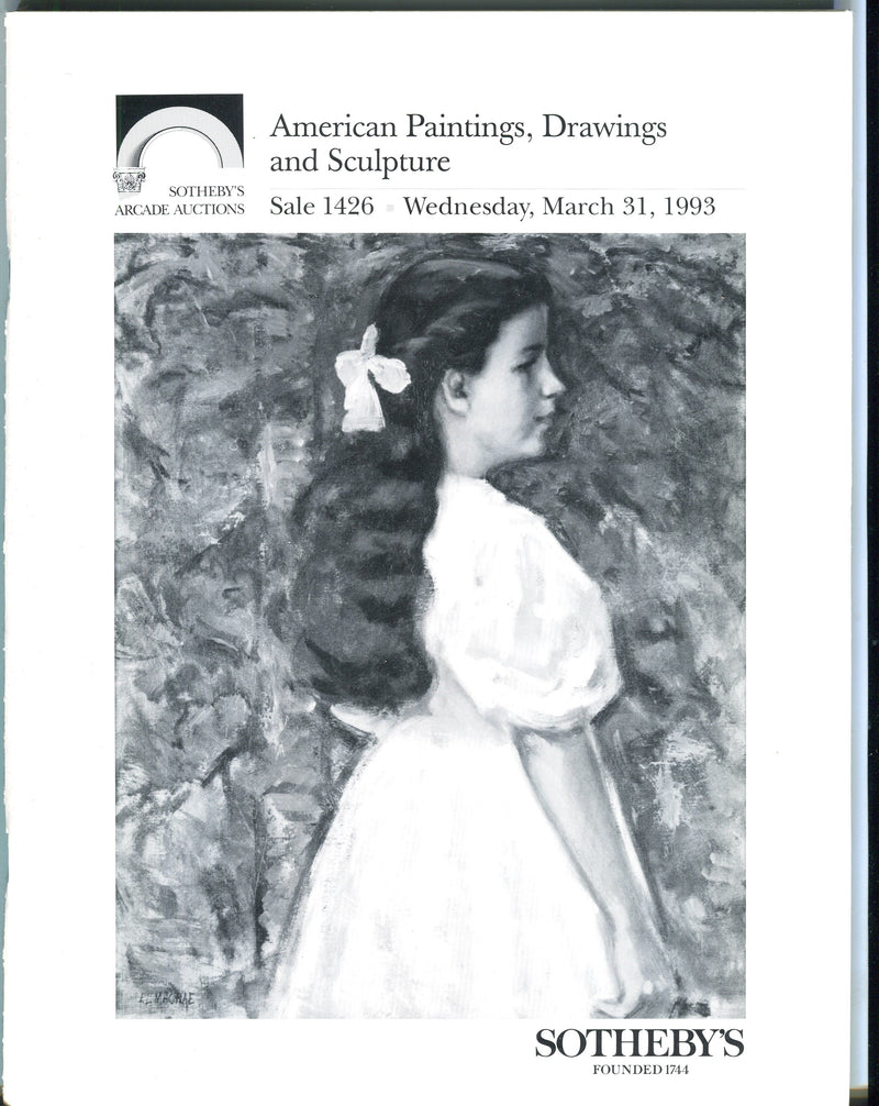 Sothebys Auction Catalog March 31 1993 American Paintings Drawings Sculpture   - TvMovieCards.com