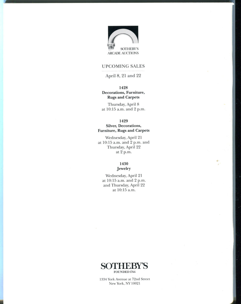 Sothebys Auction Catalog March 31 1993 American Paintings Drawings Sculpture   - TvMovieCards.com