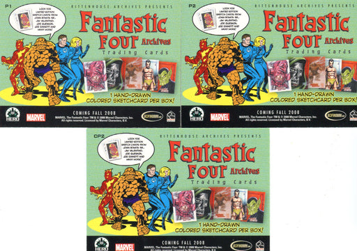 Fantastic Four Archives Promo Card Lot 3 Cards P1 P2 CP2   - TvMovieCards.com