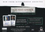 Six Feet Under Seasons 1 & 2 Promo Card P3   - TvMovieCards.com