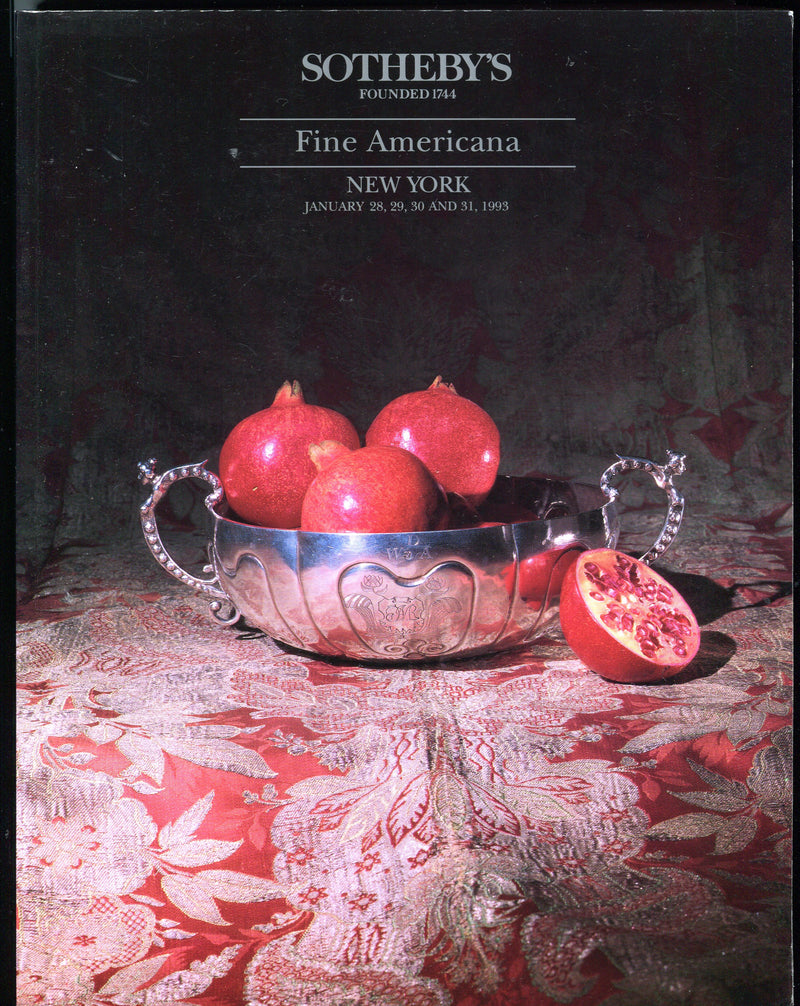 Sothebys Auction Catalog Jan 28 1993 Fine Americana Furniture Chinese Porcelain   - TvMovieCards.com