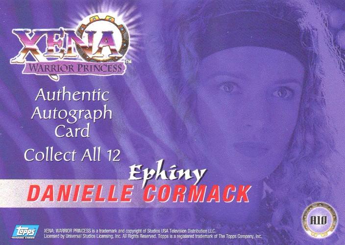 Xena Series II Two A10 Danielle Cormack as Ephiny Autograph Card   - TvMovieCards.com