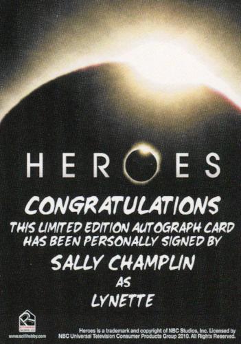 Heroes Archives Sally Champlin as Lynette Autograph Card   - TvMovieCards.com