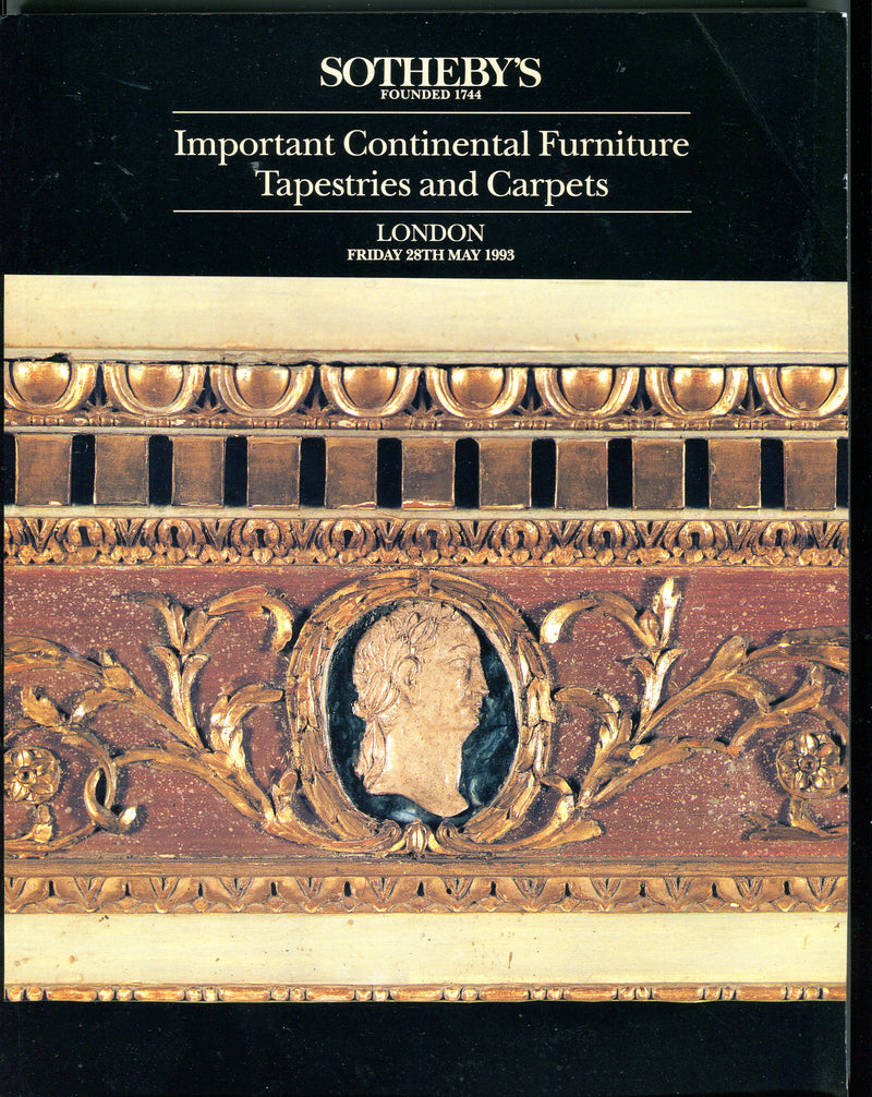 Sothebys Auction Catalog May 28 1993 Continental Furniture Tapestries & Carpets   - TvMovieCards.com