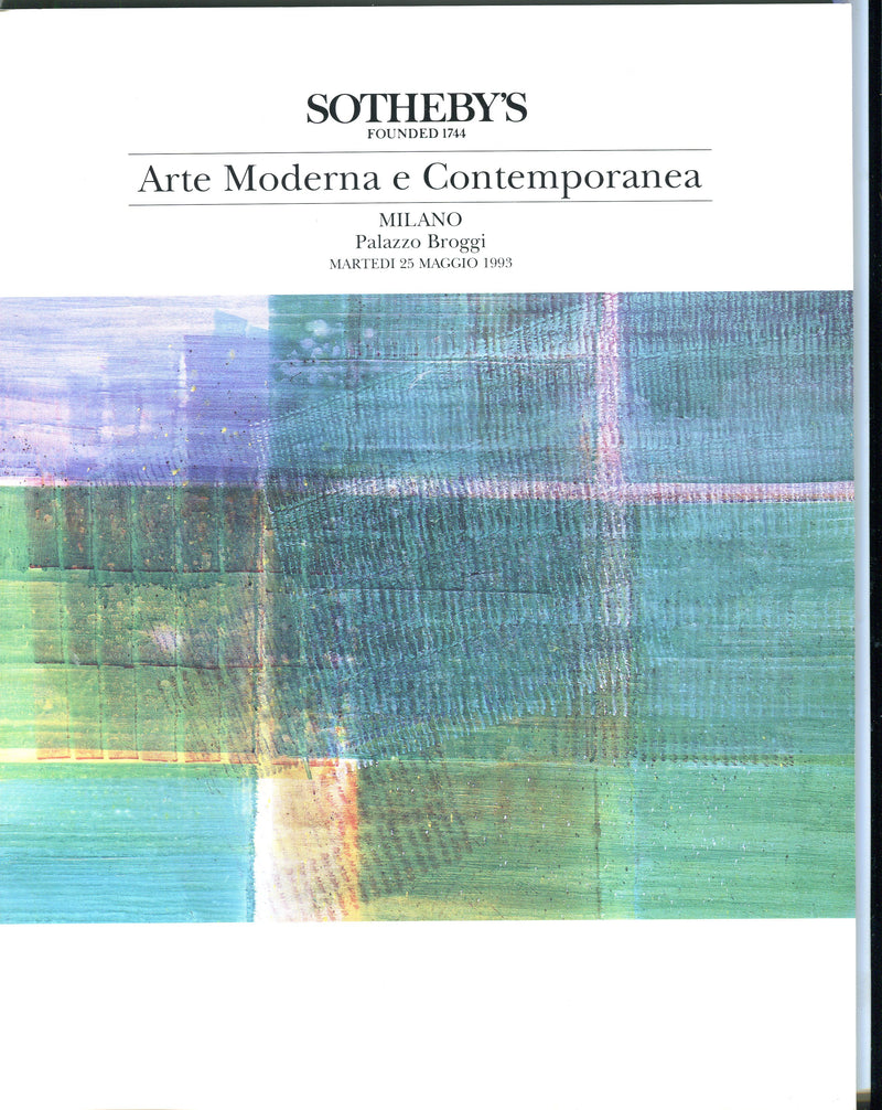 Sothebys Auction Catalog May 25 1993 Modern and Contemporary Art Milan   - TvMovieCards.com