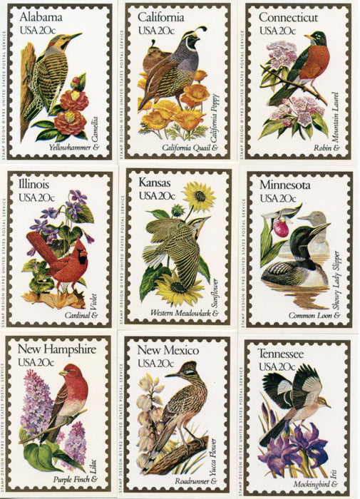 Birds - Birds & Flowers (of the United States) Factory Boxed  50 Card Set   - TvMovieCards.com