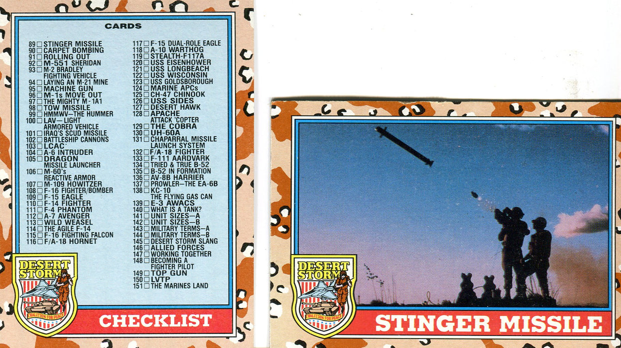 Desert Storm Gulf War Victory Series 2 Card Set 88 Cards Topps 1991   - TvMovieCards.com