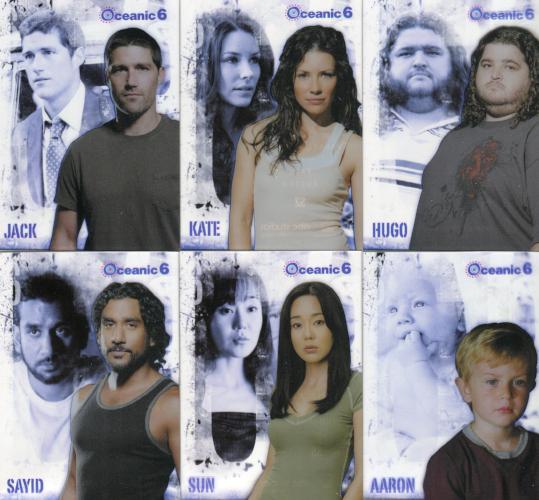 Lost Seasons 1-5 The Oceanic Six Chase Card Set 6 Cards   - TvMovieCards.com