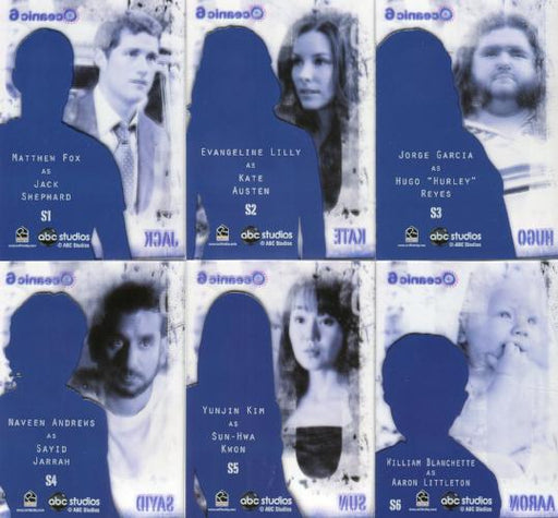 Lost Seasons 1-5 The Oceanic Six Chase Card Set 6 Cards S1 - S6 2010 Rittenhouse - TvMovieCards.com