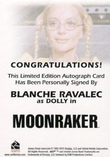James Bond Archives 2015 Edition Blanche Ravalec as Dolly Autograph Card   - TvMovieCards.com