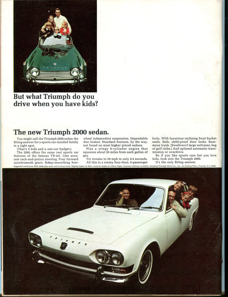 Nov 1965 Road & Track Magazine - Porsche Carrera 6 Mercedes-Benz 250   - TvMovieCards.com