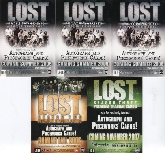 Lost Mixed Seasons Promo Card Lot 5 Cards   - TvMovieCards.com