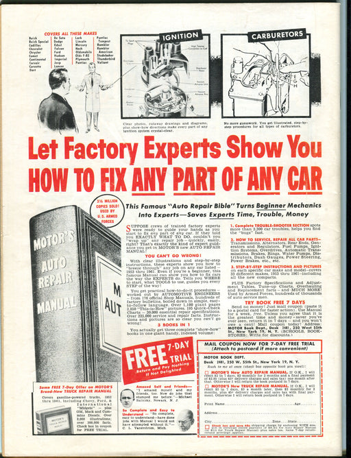 January 1962 Magazine - '62's Super Stock Engines Competition Chassis Mods   - TvMovieCards.com