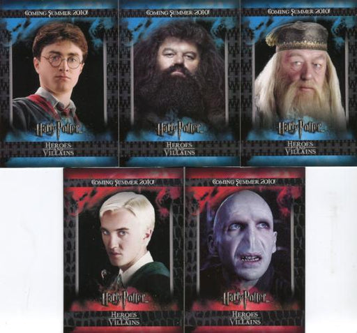 Harry Potter Heroes & Villains Promo Card Set 5 Cards   - TvMovieCards.com