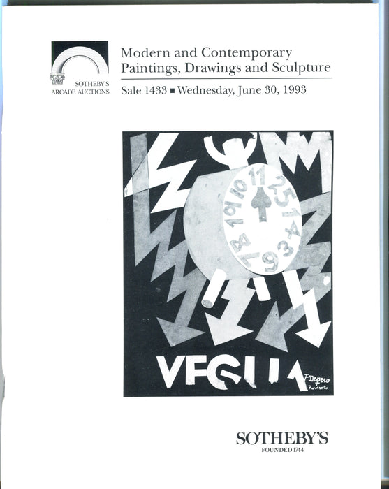Sothebys Auction Catalog June 30 1993 Modern Contemporary Paintings Drawings   - TvMovieCards.com