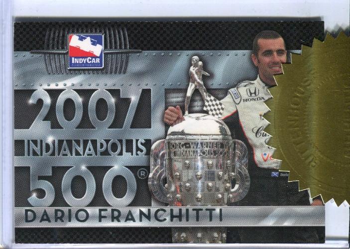 Indy Racing Premiere Dario Franchitti Case Topper Chase Card I1 #500/500   - TvMovieCards.com
