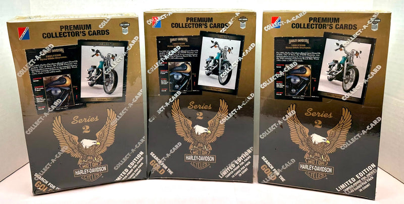 (3) 1992 Harley Davidson Collector Cards Series 2 Trading Card Box 36ct Sealed   - TvMovieCards.com