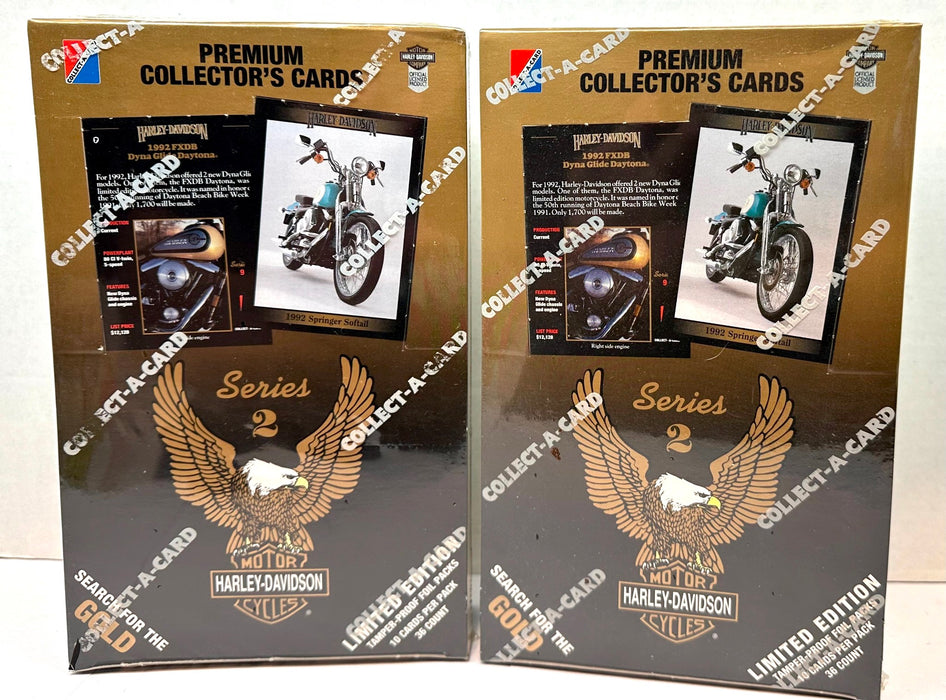 (2) 1992 Harley Davidson Collector Cards Series 2 Trading Card Box 36ct Sealed   - TvMovieCards.com