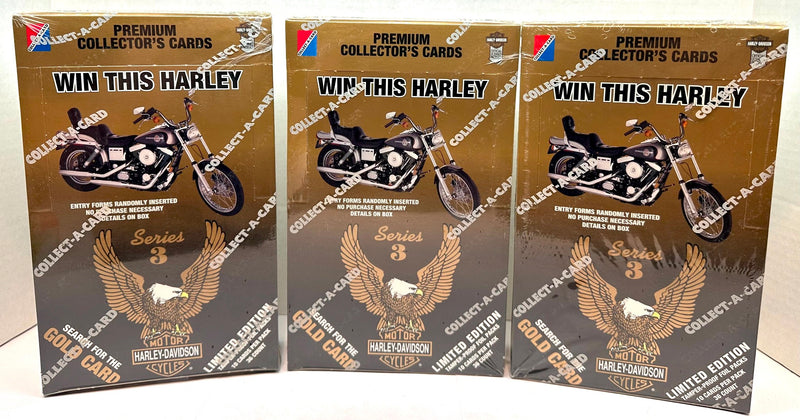 (3) 1993 Harley Davidson Collector Cards Series 3 Trading Card Box 36ct Sealed   - TvMovieCards.com